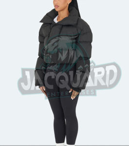 Chaqueta de Forro Polar para Mujer, Cuello Alto, Estilo Jacquard, Manga Larga, Secado Rápido, Ecológica y Transpirable para Invierno - Product Image 1