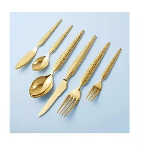Stylish <b>Gold</b> Brass Cutlery Set Premium Dining Flatware Utensil Collection Elegant <b>Table</b> Decor For Banquet - Product Image 3