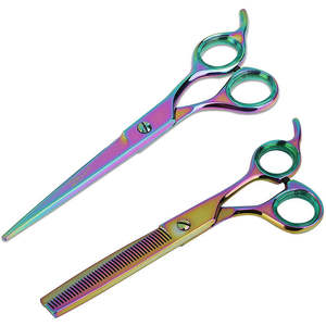 Ciseaux de coiffure professionnels en acier inoxydable de 6 pouces avec 28 dents pour barbier, salon de coiffure, logo personnalisé OEM - Product Image 4