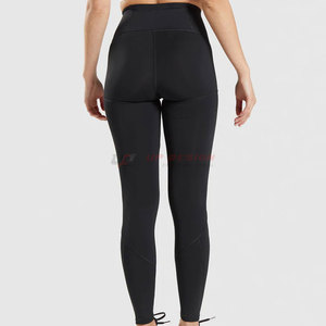 High Quality Wholesale Solid Mid Elastic Waist Hot Sale <b>Yoga</b> <b>Leggings</b> Latest Design Reasonable Price Quick Dry - Product Image 2