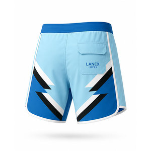 Premium Design Men's Quick Dry Board Shorts Light Blue Geometric <b>Surf</b> Swim Trunks Lightweight Beach Shorts Custom Swimwear OEM - Product Image 2