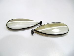 Pendentif Breloque en Opale Blanche Naturelle Forme Poire Briolette Facettée avec Connecteur en Laiton 22 x 45 mm – Pierre Précieuse de Haute Qualité - Product Image 3