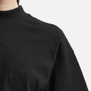 เสื้อคอเต่าสีดำสำหรับผู้หญิง แขนสั้น ทรงหลวม ผ้าถักแบบเรียบง่าย สไตล์มินิมอล ใส่ได้ทุกฤดูกาล - Product Image 6