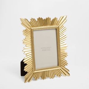Cadre photo léger et durable en laiton antique avec impression numérique, motif vague métallique et feuille métallique, pour la décoration de la maison et du bureau, cadeau de retour - Product Image 4