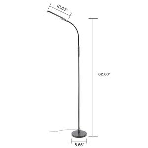 Lampe sur pied LED moderne de 71 pouces avec 4 niveaux de luminosité et 4 réglages de température de couleur, noire, pour salon et hôtel - Product Image 2