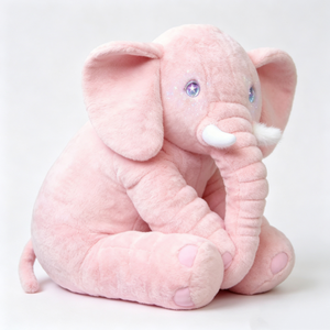 Peluche éléphant personnalisée pour bébé, peluche douce, peluche éléphant avec des dents blanches, pattes roses - Product Image 5