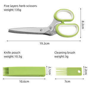 Ensemble de ciseaux de cuisine professionnels en acier inoxydable, ciseaux de cuisine robustes, outils de découpe multifonctionnels pour chef - Product Image 3