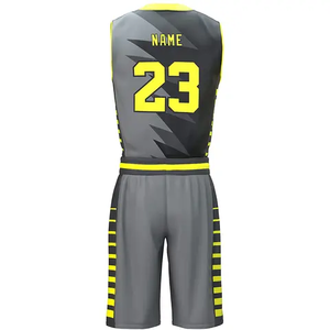 Maillot de basket-ball unisexe personnalisé imprimé pour l'été, anti-bactérien, 100% polyester, impression par sublimation, uniforme sportif confortable - Product Image 2