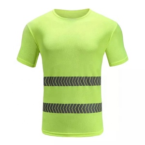 High Visibility Reflective Safety T Shirt Unisex Hi Vis Workwear Short Sleeve Warning Top Custom Logo 2026 - Product Image 1
