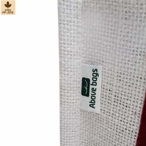 Sac cadeau pour bouteille de vin en jute naturel laminé, emballage cadeau pour vin, 13x36x13 cm, logo personnalisé, vente en gros, OEM, marque privée, modèle SNC75 - Product Image 4