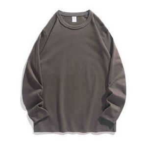 T-shirt court surdimensionné à manches longues effet vieilli personnalisé pour homme, en jersey 100 % coton, imprimé numérique, écologique, anti-UV - Product Image 1