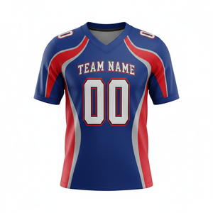 Camiseta de Práctica de Fútbol Americano Personalizada para Adultos, Manga Corta, Transpirable, Opción de Talla Grande, Cuello en V, 100% Poliéster - Product Image 6