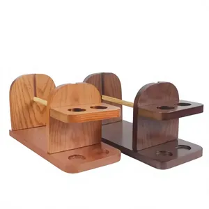 Wooden Yarn Holder Stand Double Rotating Ball Organizer with Tool Storage for <b>Sewing</b> Knitting Craft Use - Product Image 5