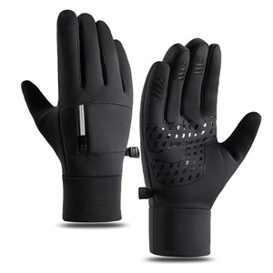 Guantes de Ciclismo de PU con Dedos Completos y Cierre de Cremallera, Antideslizantes, para Invierno, Unisex - Product Image 4