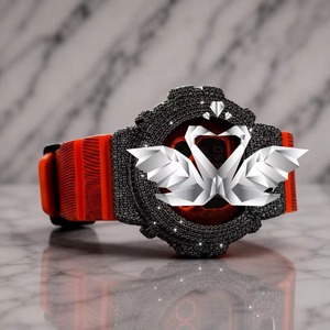 High Quality Luxury Fashion Analog Moissanite Diamond Stainless Steel Case Rubber Strap 10 Bar Water Resistant Sports Watch for - Product Image 1