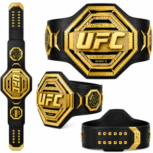 Ceinture de champion UFC plaquée or blanc, équipement d'entraînement MMA, cuir PU durable, logo personnalisé, 2,5 kg, unisexe, arts martiaux - Product Image 4