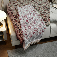 Vente directe usine – Plaid d'hiver multicolore 100 % coton, doux, confortable, écologique, respirant, tissé, imprimé à la main en Inde