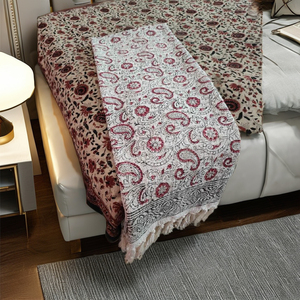 ผ้าคอตตอนเนื้อนิ่มหลากสีสำหรับฤดูหนาวผ้า100% เนื้อนุ่มสบายเป็นมิตรกับสิ่งแวดล้อมระบายอากาศได้แบบอินเดียพิมพ์ลายหรูหรา - Product Image 4