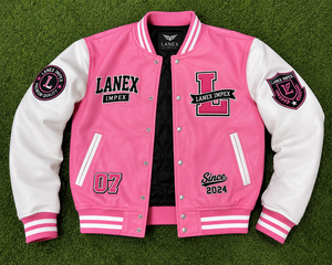 Custom Varsity Baseball Leather Jacket with Chenille Patches PU Leather Sleeves Embroidered Logo Unisex Streetwear Bomber Jacket - Product Image 6