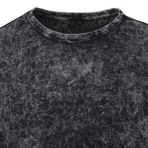 Camiseta de corte holgado con logo personalizado impreso y lavado ácido para hombre, de alta calidad, manga corta, 100% algodón, camiseta de hombre con lavado ácido. - Product Image 3