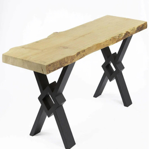 Modern X-Shaped <b>Bench</b> Legs 1 Pair Black <b>Table</b> Legs - Product Image 2