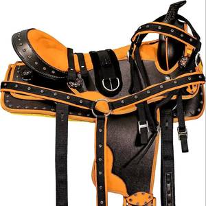 2026 Selle de course à baril en cuir PU anglais de qualité supérieure, légère, confortable, faite à la main, avec arceau en fibre, pour Rodeo et Trail - Product Image 1