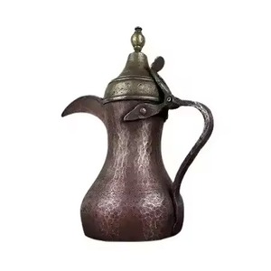 กาต้มกาแฟโลหะแบบดัลลาห์ลายกระจกสีทอง พร้อมแถบตกแต่งสีทอง สำหรับการจัดเลี้ยงเชิงพาณิชย์และร้านกาแฟ - Product Image 2