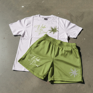 Custom <b>Screen</b> Print High Quality Men's 100% Cotton T-shirts and Shorts Set Men Oversized 2 Pieces Blank t Shirt Sets - Product Image 3