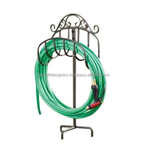 Antique Look Iron Hose Wall Mounted Holder For Traditional Yards Adding Vintage Charm And Function - Product Image 1