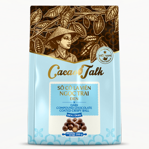 Boules croustillantes de chocolat noir composé pour la décoration de gâteaux de boulangerie, ingrédients alimentaires HALAL au cacao, emballage personnalisé, marque à l'international - Product Image 1