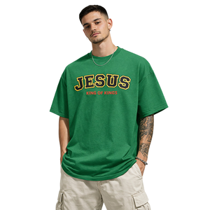 Camiseta Verde Extra Grande de Alta Calidad para Hombre, 100% Algodón, Ecológica, Transpirable, 240 g/m², Estilo Urbano, Informal, de Verano - Product Image 2