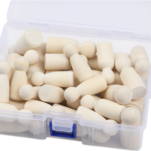 Figurine en bois de lotus non finie, marionnette en bois naturel pour homme et femme, accessoire de bracelet de dentition pour bébé - Product Image 1