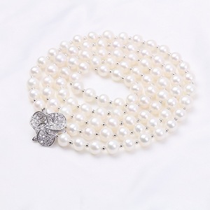 Collar de Perlas de Agua Dulce de 8-9 mm de Zhuji Pearl Aquaculture, con Gran Brillo y Pequeños Defectos, Estilo Cadena para Suéter - Product Image 3