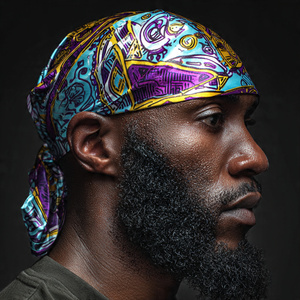 Durags de sublimation de haute qualité, légers, en polyester 100%, pour femmes, style bandana, casquettes imprimées - Product Image 2