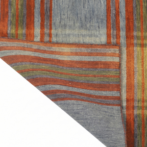 Rust Orange Grey Geometric Pattern 100% New Zealand Wool <b>Rug</b> Hand Tufted Non-Slip Washable for Living Room Bedroom Hotel Use - Product Image 5