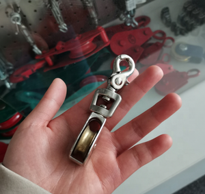 亜鉛合金旋回フックシングルプーリーブロック吊りワイヤーローププーリー - Product Image 6