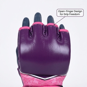 Gants de boxe sans doigts respirants et légers, fabriqués sur mesure, en PU, pour l'entraînement aux arts martiaux, avec sangle de poignet réglable - Product Image 2