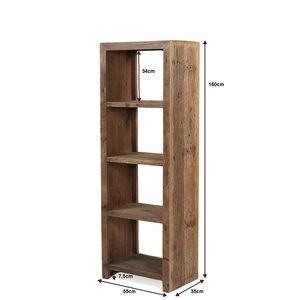 Modern Eco-Friendly Foldable Mango Wood 5-Tier Floating <b>Shelf</b> Bookcase Freestanding Storage Furniture for <b>Bedroom</b> School Home - Product Image 5