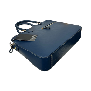 Bolsa para Portátil de Cuero Genuino, Suave, Elegante, Azul Marino, Diseño Casual de Lujo para Uso Profesional - Product Image 4