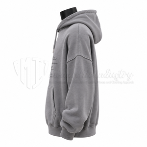 Sudadera con Capucha Extra Grande Personalizada, Sudadera de Algodón Grueso, Estilo Urbano, Hombros Caídos, Estampado Personalizado - Product Image 5