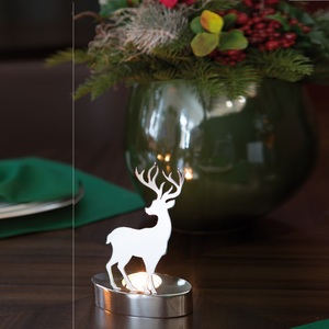 Portavelas de Reno Navideño, Decoración de Interiores, Nuevo Diseño, Portavelas de Aluminio Hecho a Mano con Forma de Ciervo para Regalo - Product Image 6