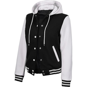 เสื้อแจ็คเก็ตวาร์ซิตี้ผู้หญิงแบบสั่งทำ ปักโลโก้ คุณภาพสูง ทำจากผ้าขนสัตว์ แจ็คเก็ตเบสบอล - Product Image 5