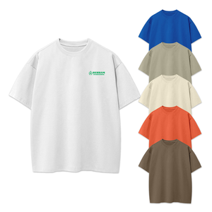 T-shirt homme coupe classique, 100% coton, col rond, manches courtes, impression sérigraphique logo personnalisé, style décontracté et ample. - Product Image 3