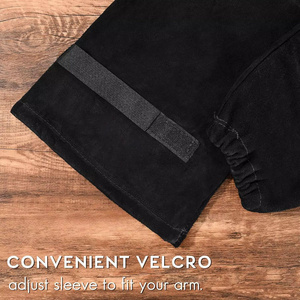 Mangas de trabajo de cuero de vaca de primera calidad para soldadura, resistentes al calor y a las llamas, a los impactos, nivel de corte ANSI 2, resistentes a desgarros y abrasión, con protección para el pulgar. - Product Image 5