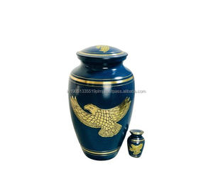 Urna Funeraria de Latón Estilo Americano con Grabado de Águila Personalizado, para Cenizas Humanas Adultas, Venta al Por Mayor - Product Image 2