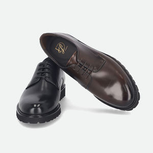 ELCANTO Chaussures habillées Derby et Richelieu en cuir de vache à 4 œillets pour hommes 3 cm (ELCANM023) - Product Image 1