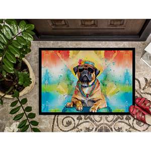 Cane Corso Hippie Dawg Doormat Non <b>Slip</b> Washable Low Pile Indoor/Outdoor Entryway Rugs 24H X 36W Front Door <b>Mat</b> - Product Image 3