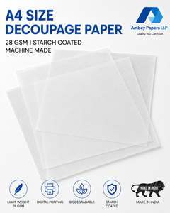 28gsm customize size Machine Made White Color <b>Digital</b> Printing Starch Coated Biodegradable Specialty <b>Paper</b> for Decoupage Art - Product Image 4