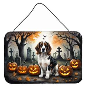 Nouveau Welsh Springer Spaniel Spooky Halloween Aluminium Métal Tenture Murale Multicolore 8HX12W Cuisine Bar Salle De Bains Plaque Décor À La Maison - Product Image 1
