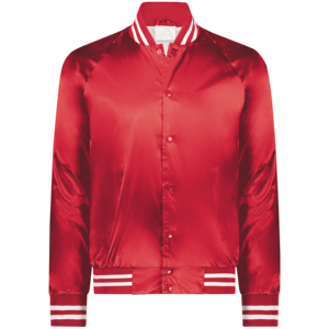 Plus Size Customized Design Team Name & Number Jacket Breathable Embroidered Winter Satin Varsity Jacket For Men - Product Image 4